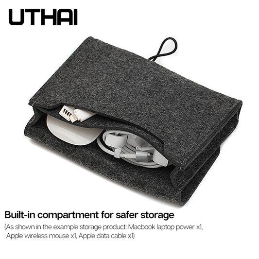 UTHAI T29 Portable 2.5'HDD Case Storage Bag For Macbook Charger Mouse Mobile Power Bank Earphone Digital Accessories Protect Bag