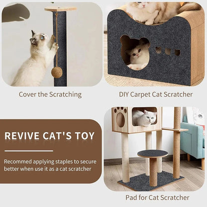 Anti Cat Scratch Sofa Self-adhesive Carpet Sofa Protection Mat For Cat Drawer Box Felt Fabric Trimmable Scratching Board Toy
