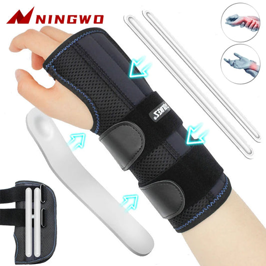 1 PC Wrist Brace for Carpal Tunnel Relief Night Support with 3 Stays,Adjustable Wrist Support Splint for Right Left Hands