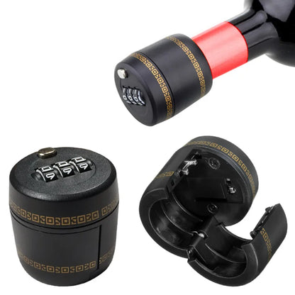 3 Digit Code Lock For Wine & Liquor Bottle Password Code Creative Cover Locks Alcohol Security Device Stopper for Drinking