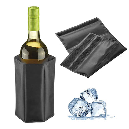 Wine Cooler Sleeve Freezer Sleeve Wine Bottle Cooling Sleeve Champagne Instant Cooling for Barbecue Camping Outdoor Party