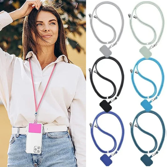 Universal Adjustable Phone Lanyard Strap 150cm Mobile Phone Hanging Rope Neck Straps Anti-lost Lanyards Cell Phone Accessories