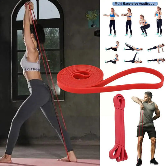 Fitness Resistance Bands Rubber Elastic Expander Bands Sport Red Strength Yoga Accessories Tension Exercise Gym Equipment