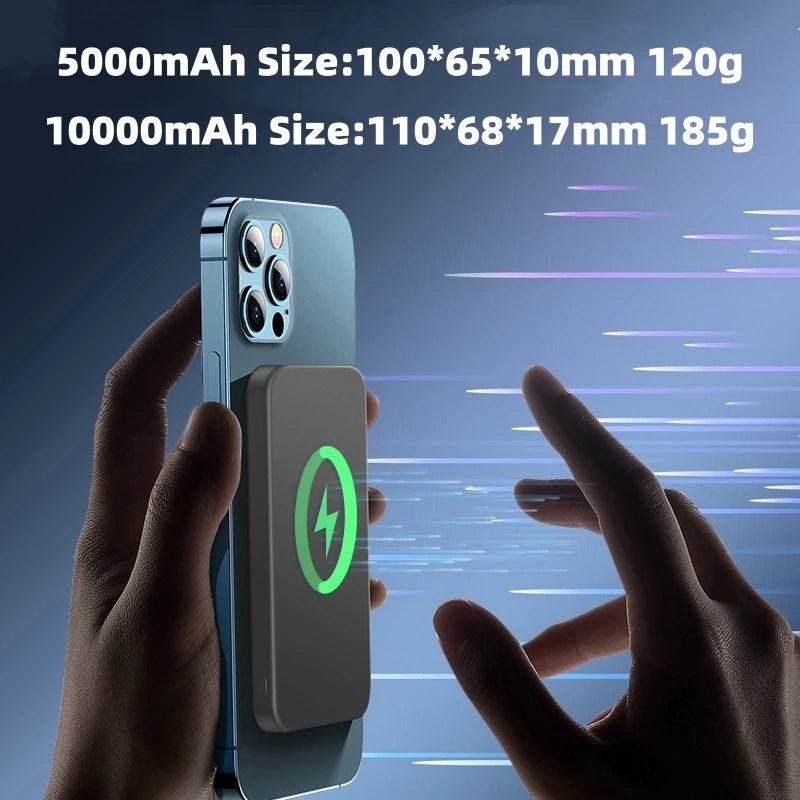 New 10000mAh Macsafe Power Bank 15W Magnetic Wireless Fast Charger For iPhone 12 13 14 15Pro Max